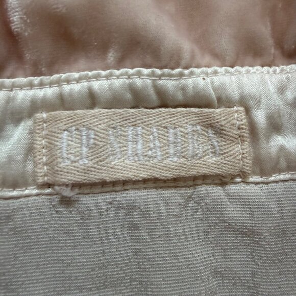 CP Shades Women's Shirt Blouse M Light Pink Velvet Boxy Fit Collared Button Down - Picture 2 of 7